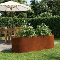 Prolenta Maison Exclusive - Jardinière surélevée pour jardin, en acier résistant aux intempéries, dimensions : 140 x 40 x 40 cm, en acier