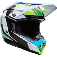 Bell Moto-10 Grille Sphérique Ece [Blanc/Bleu] taille: M