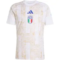 Adidas T-Shirt fonctionnel 'Italien 26 Pre-Match' beige foncé / bleu / rouge / blanc