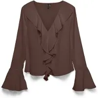 Vero Moda Chemisier 'VMWillow' marron