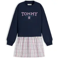 Tommy Hilfiger Kg0kg09399 Long Sleeve Short Dress Bleu 12 Years Fille