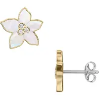 Fossil Boucles d'oreilles or / transparent / blanc perle