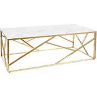Feldmann-Wohnen Table basse Escada A II ESCADAAMAZL Marbre blanc / Or