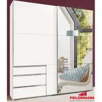Wimex Armoire à portes coulissantes, 2 portes, blanche, 200 cm