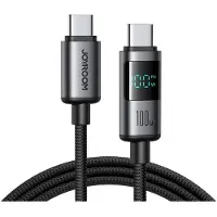 JOYROOM Câble USB-C S-A16 Pro Série Prism 100W - USB-C avec écran numérique 1,2 m - noir