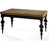 Alpi Möbel Table rectangulaire de salle à manger Lena, table extensible, taille: 170-250X90X78,5 cm, table de salon couleur: LEFKAS, avec pieds de table en couleur Noir