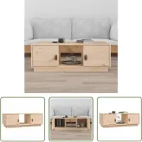 The Living Store Table basse 100x50x35 cm pin massif