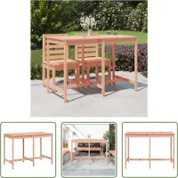 The Living Store Table de jardin 159,5x82,5x110 cm bois massif douglas