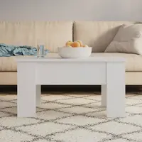 Prolenta Maison Exclusive - Table basse blanche 79x49x41 cm Matériau dérivé du bois
