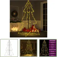 The Living Store Arbre de Noël en forme de cône 240 LED Intérieur Extérieur 118x180 cm