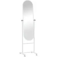 CLP Miroir sur pied Nane ovale, à pied pivotant, blanc