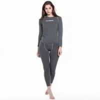 Kirkjubøur "Hafjall" Femmes Set sous-vêtements thermo 2 pièces gris