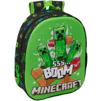 Safta Minecraft 3D 8,64 l Sac à dos vert Enfants Vert Taille unique