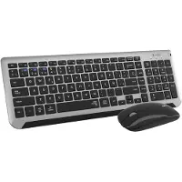 Subblim Clavier avec souris SUBKBC-DCEP20 Noir Gris Qwerty Espagnol QWERTY