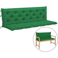 vidaXL Coussin De Banc De Jardin Vert 180x(50+50)X7 Cm Tissu Oxford