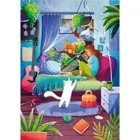 Magnolia Puzzle Chats 1000 pièces - Girl & Cats