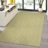 Ayyildiz Hali Ayyildiz Tapis d’extérieur terrasse Vert 140x200 cm d'extérieur, Couleur unique, pour Terasse-Balcon-Cuisine, dos en polypropylène
