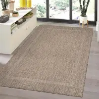 Ayyildiz Hali Ayyildiz Tapis d’extérieur terrasse Marron 200x290 cm d'extérieur, Couleur unique, pour Terasse-Balcon-Cuisine, dos en polypropylène