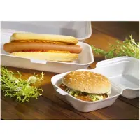 Papstar Hamburger-Box, Contenant à usage unique, Blanc