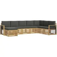 vidaXL Ensemble de canapés d'extérieur , 8 pièces, blanc et anthracite