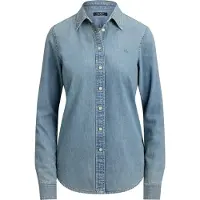Ralph Lauren pour femme. 200P14149001 Chemise en denim Classic Fit bleue (S), Casuel, Coton, Manche longue