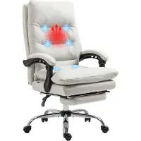 Vinsetto Chaise de bureau avec fonction massage, chaise de bureau avec fonction d'inclinaison