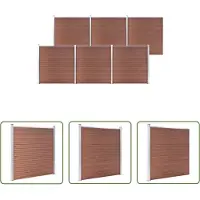 The Living Store Clôture de jardin en WPC 1045x186 cm Marron