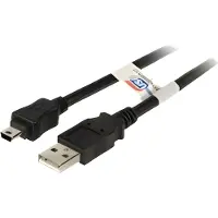 EFB Elektronik USB2.0 Kabel A-Mini B (5polig),St.-St.,5.0m,sw,Premium