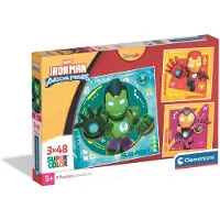 Clementoni Coffret 3 puzzles Square Iron-Man and his Awesome 48 pièces