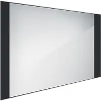 Nimco Miroir de salle de bain LED avec éclairage noir 100 x 60 cm ZPC 41004-90