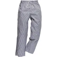 Portwest Vêtements de travail Bromley bleu/blanc Pantalon de cuisine XL