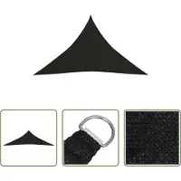 The Living Store Voile d'ombrage 160 g/m² Noir 5x5x6 m HDPE