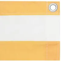 OEM Store de balcon 75 x 500 cm - Rayures jaunes et blanches - Résistant au vent et à l'eau - Store de jardin avec œillets en aluminium - Cordon de 24 m inclus