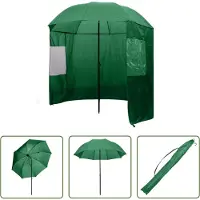 The Living Store Parapluie de pêche Vert 240x210 cm