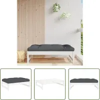 The Living Store Tabouret de jardin Blanc 120x80 cm Pin massif