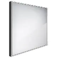 Nimco Mirrors - Miroir avec éclairage LED, 600x600 mm, aluminium/noir ZPC 13066-90