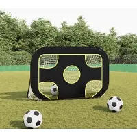 OEM But de football avec cible - Lot de 2 - 120 x 80 x 80 cm - Filet de football pliable 2-en-1 - Pour l'entraînement à la précision et le jeu - Avec sac de transport