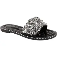 Where's That From - Pantoufles « Bella » pour femme, plates GT18155 (38 EU) (noir)