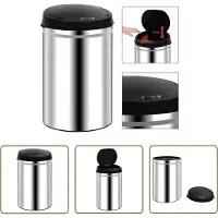 The Living Store Poubelle automatique à capteur 30 L acier inoxydable