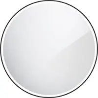Nimco Miroir de salle de bain LED noir rond Ø 60 cm IP 44 ZPC 28000R-90
