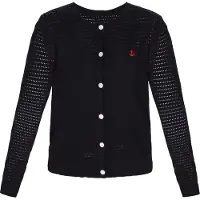 Dreimaster Klassik Cardigan rouge / noir