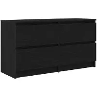 vidaXL Armoire TV noire 100x35x54 cm Bois composite
