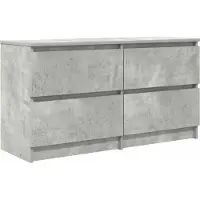 vidaXL Armoire TV gris béton 100x35x54 cm Bois composite