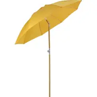 SVITA Parasol Bambou 2m Inclinable Parasol de jardin Parasol de balcon Jaune