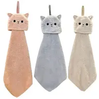 Jojomino Serviettes à Main Mignonnes pour Enfants et Femmes,Serviettes Salle de Bain avec Boucle de Suspension,Serviette de SéChage pour les Mains, Imprimé