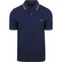 Fred perry T-Shirt 'Polo marino/verde twin tipped shirt 6' bleu