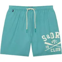 Superdry Shorts de bain turquoise / blanc