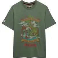 Superdry pour homme. M1012235A T-shirt décontracté Tokyo vert (M), Casuel, Coton, Manche courte