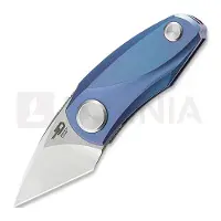 Bestech Couteau pliant Tulip FL - Stonewash + Satin - Titanium, bleu