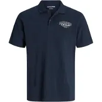 Jack & Jones Makoto Kurzarm polo shirt Blau L Herren Blau L